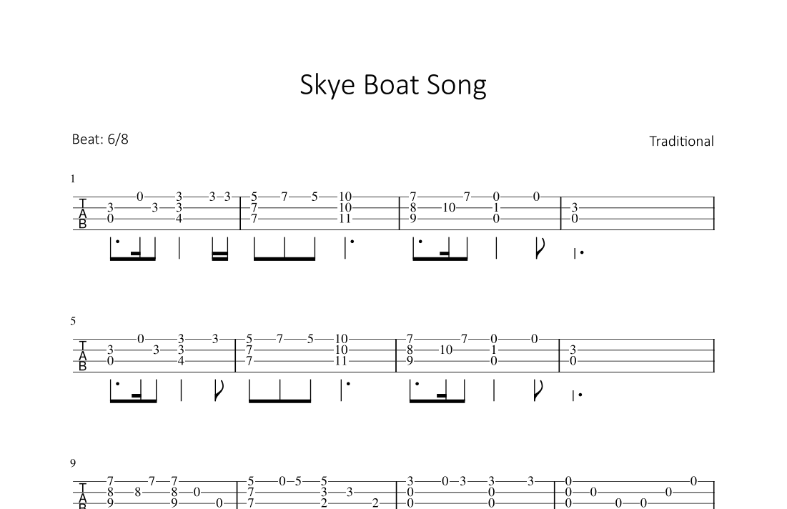Skye Boat Song (arr. Bettina Schipp)