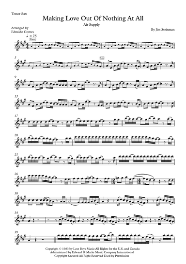 Making Love Out Of Nothing At All (arr. Ednaldo Gomes)