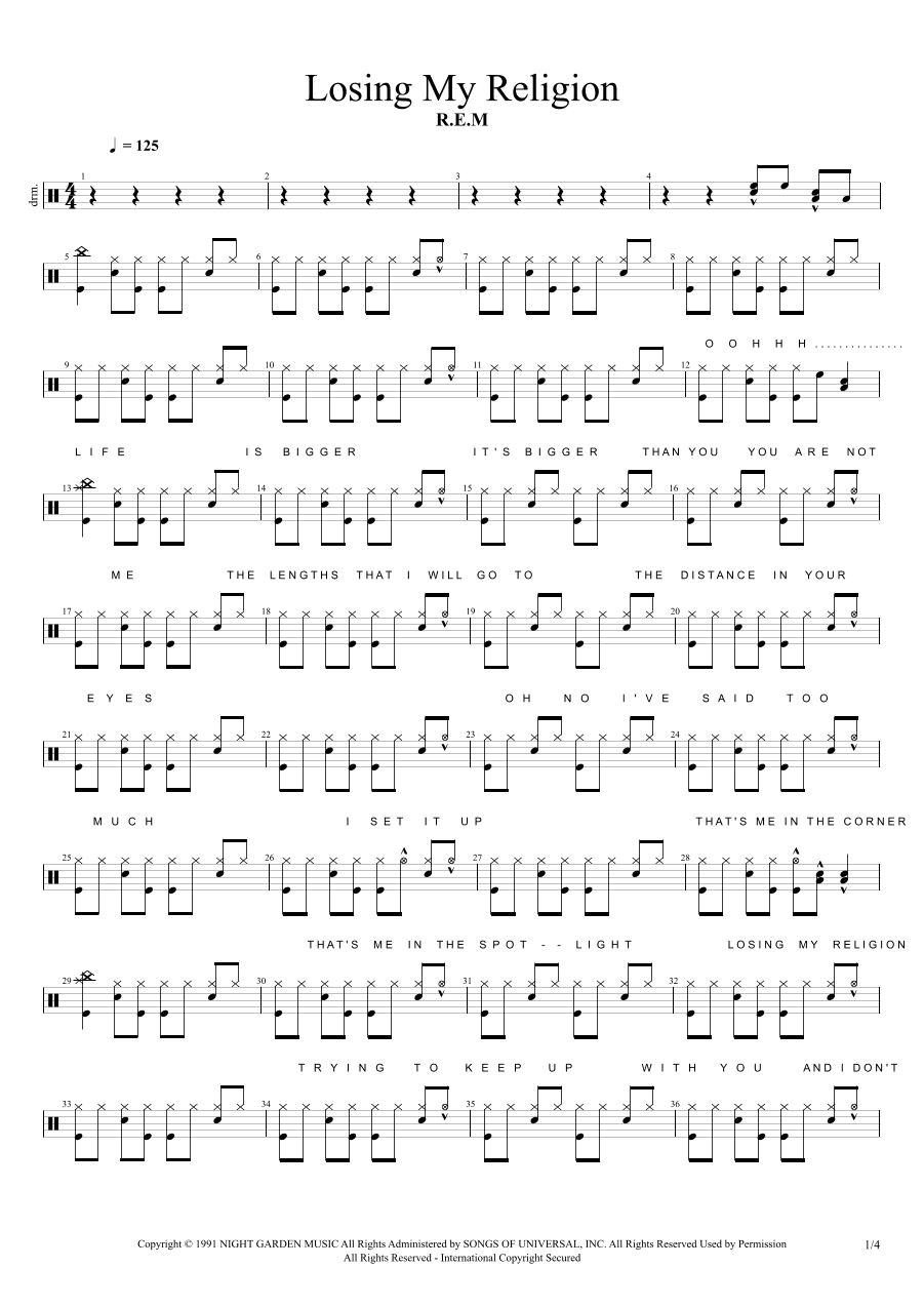 Losing My Religion (arr. Cyril Mayer)