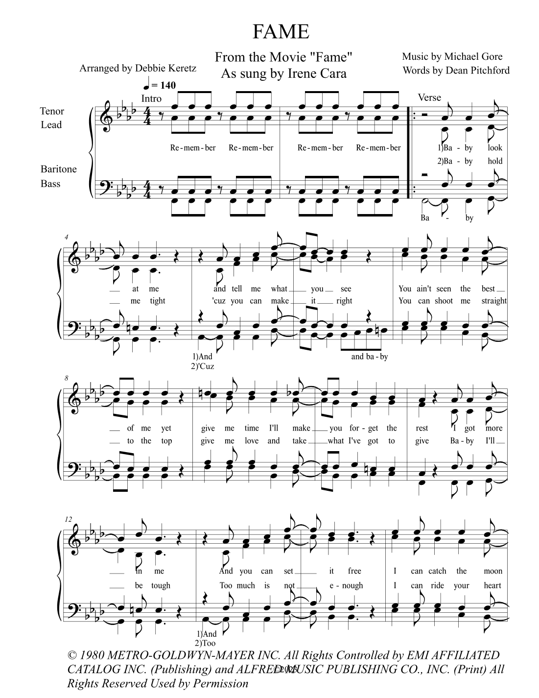 Fame (arr. Debbie Keretz)
