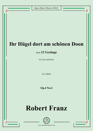 Franz-Ihr Hugel dort am schonen Doon,in c minor,Op.4 No.4 (arr. OSM Press)