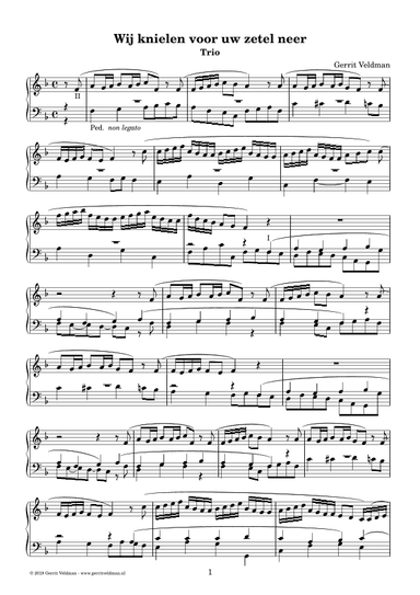 Wij knielen voor uw zetel neer (trio)