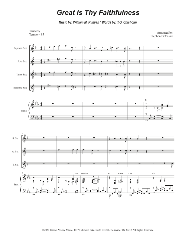 Great Is Thy Faithfulness (arr. Stephen DeCesare)