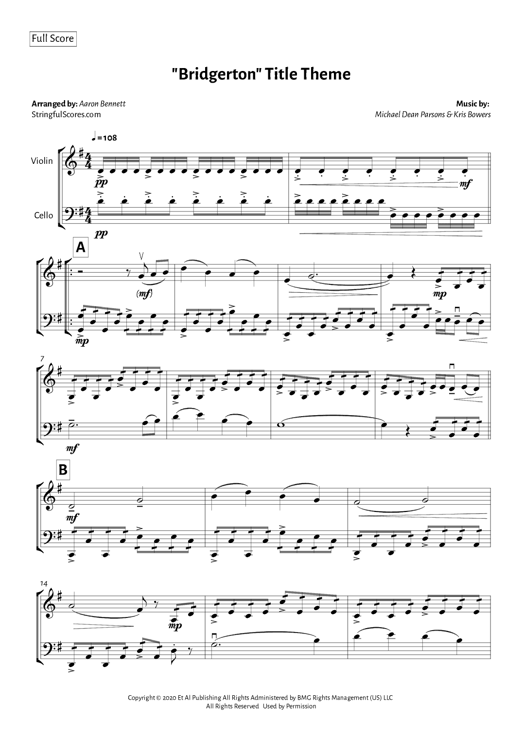 Bridgerton Theme (arr. Aaron Bennett)