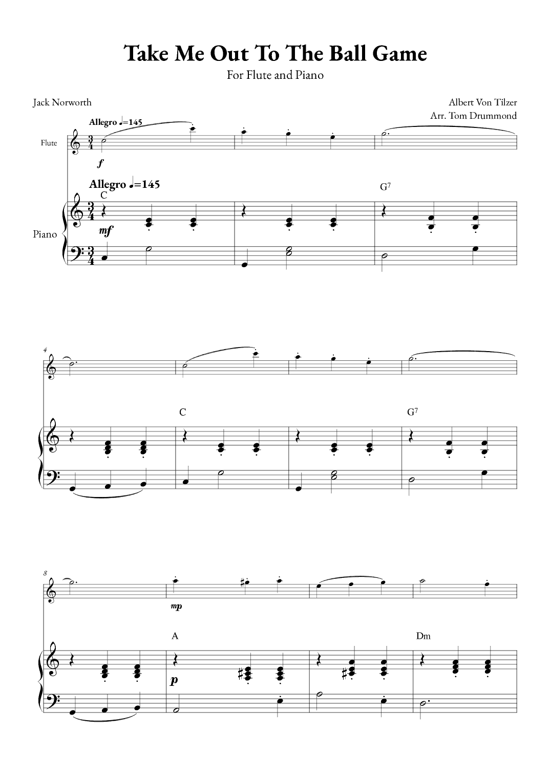 Take me Out to the Ball Game (arr. Tom Drummond)