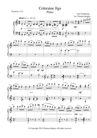 Coleraine Jigs (arr. Thomas Quigley)