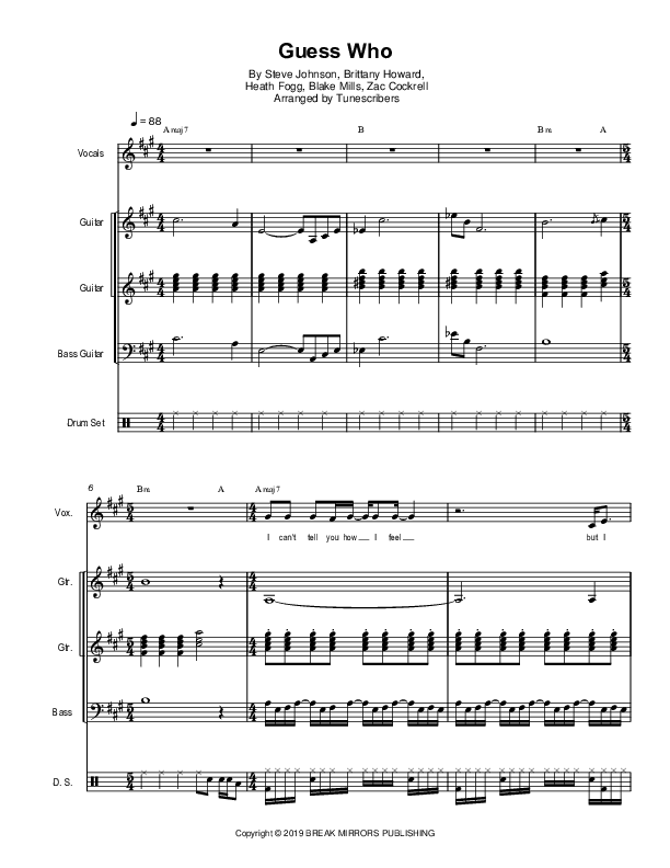 Guess Who (arr. Tunescribers)