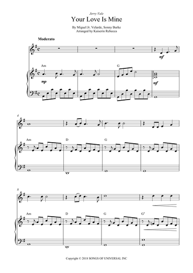 Your Love Is Mine (arr. Kaiserin Rebecca)