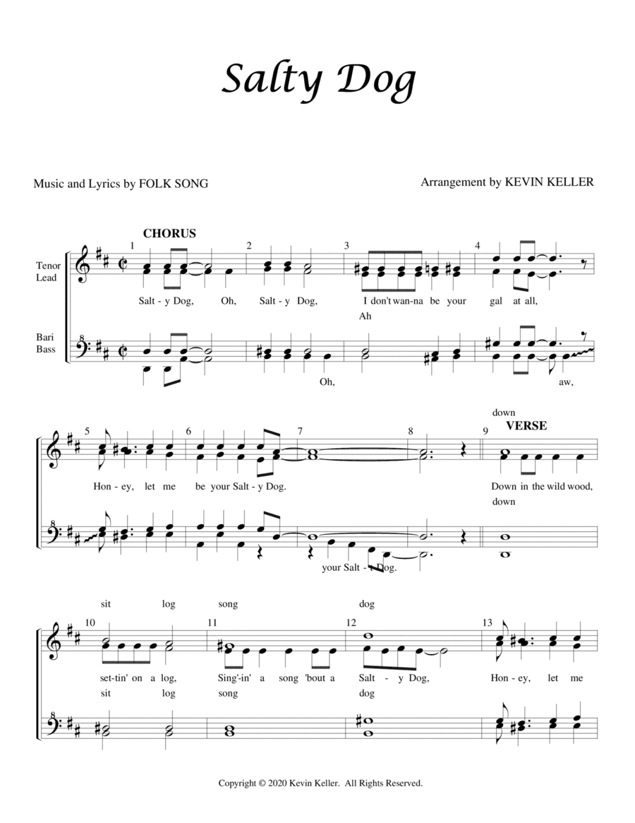 Salty Dog (arr. Kevin Keller)