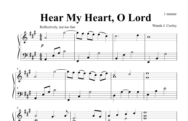 HEAR MY HEART, O LORD