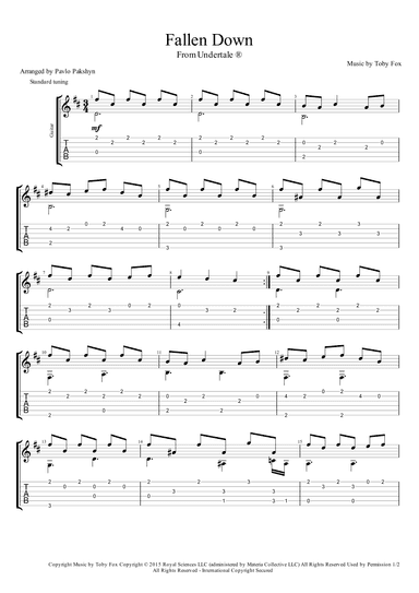 Fallen Down (arr. Pavlo Pakshyn)