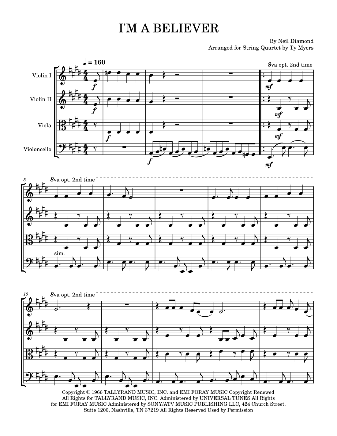 I'm A Believer (arr. Ty Myers)