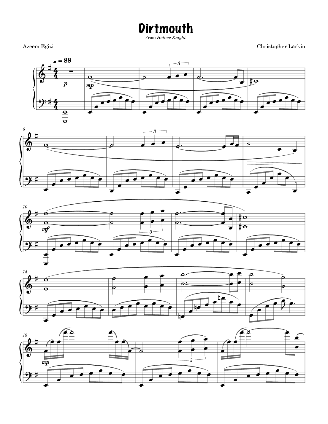 Dirtmouth (arr. Azeem Egizi)