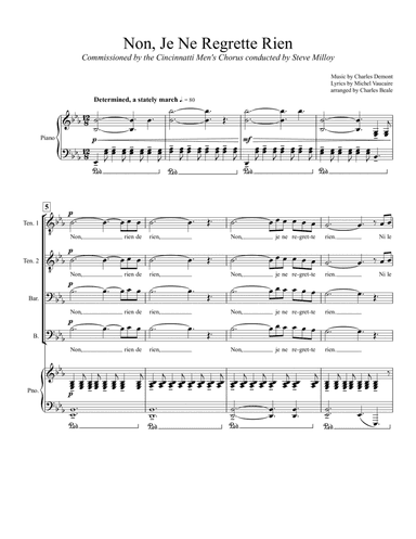 Non, Je Ne Regrette Rien (arr. Charles Beale)