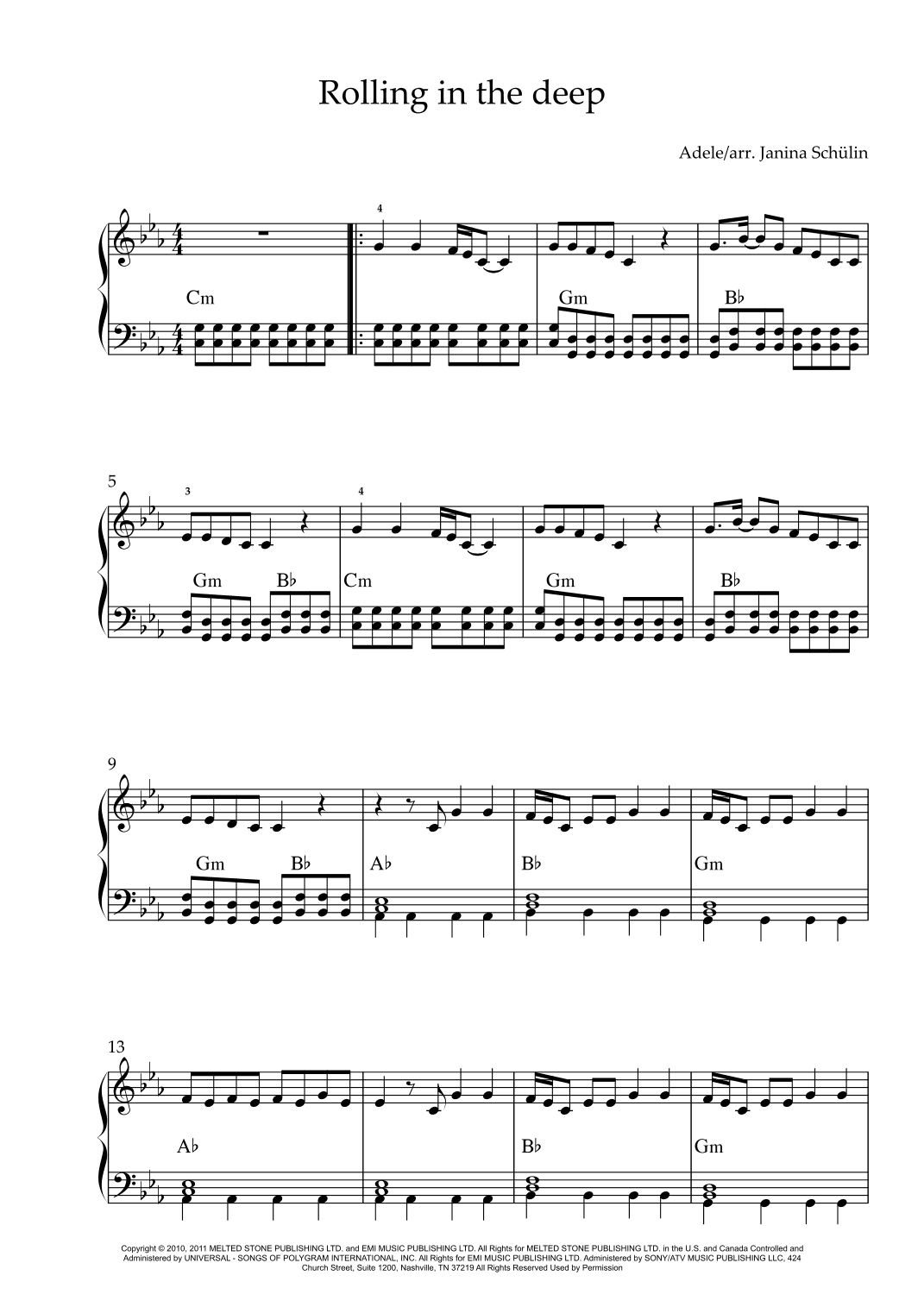 Rolling In The Deep (arr. Janina Schülin)