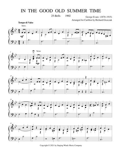25B. In the Good Old Summer Time (arr. Richard Giszczak)