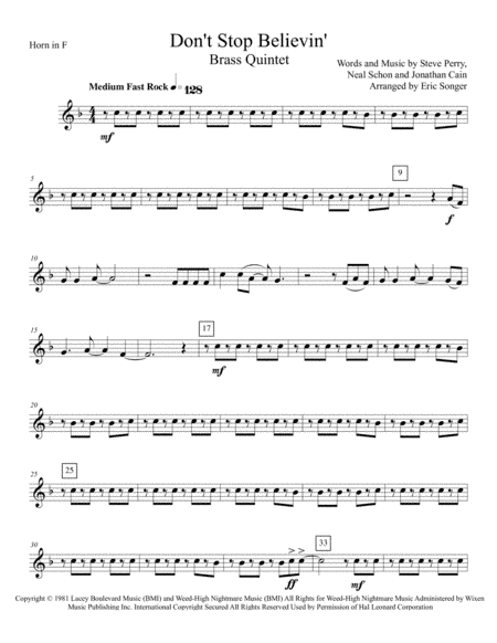 Don't Stop Believin' (arr. Eric Songer)