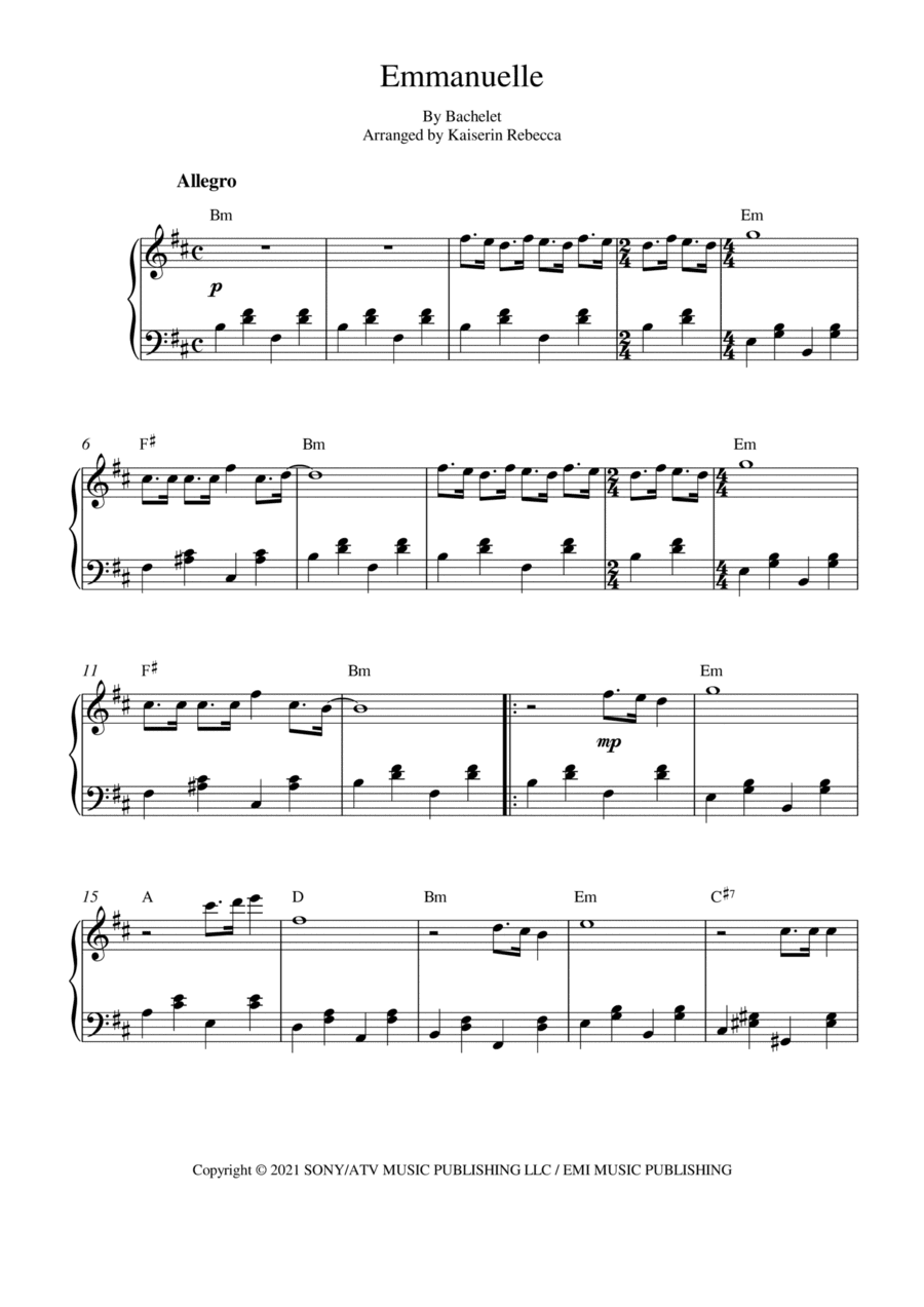 Emmanuelle (arr. Kaiserin Rebecca)