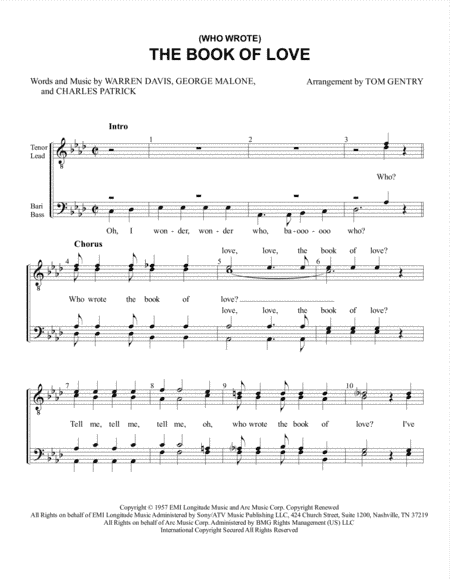 Book Of Love (arr. Tom Gentry)