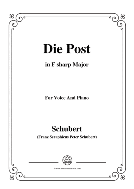 Schubert-Die Post,from 'Winterreise',Op.89(D.911) No.13,in F sharp Major,for Voice&Piano (arr. MSM)