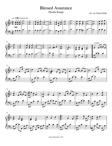 Blessed Assurance (Piano Solo) (arr. Christi Stills)