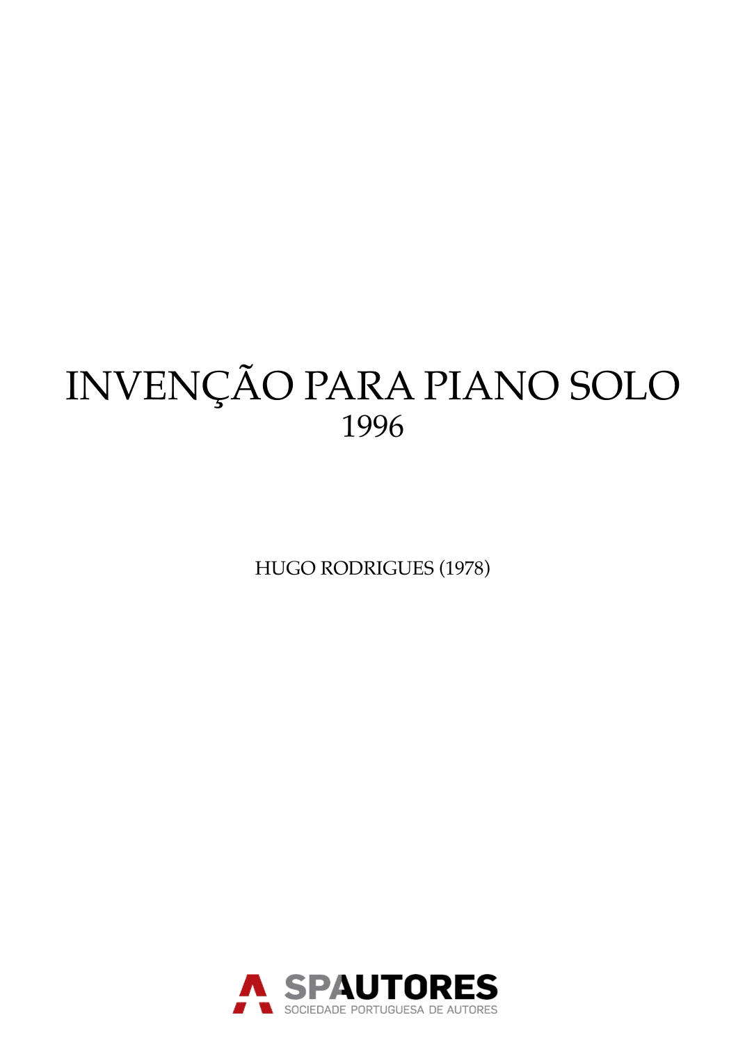 Invenção para Piano Solo