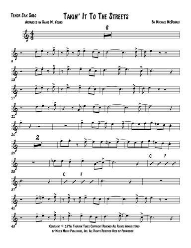 Takin' It To The Streets (arr. David W. Young)