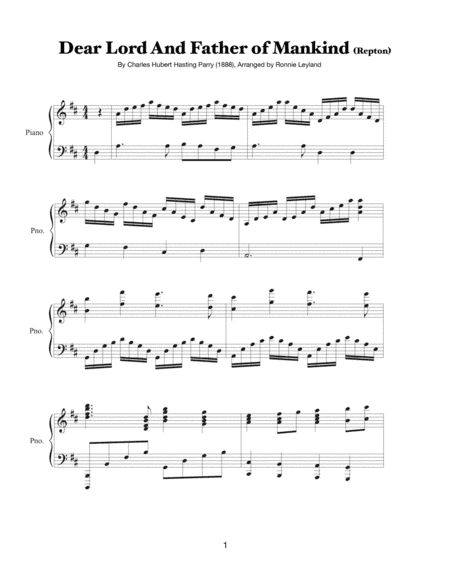 Dear Lord and Father of Mankind (Repton) (arr. Ronnie Leyland)