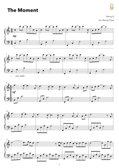 The Moment (arr. Benny Chaw)