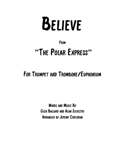 Believe (arr. Jeremy Corcoran)