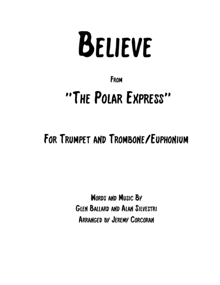 Believe (arr. Jeremy Corcoran)