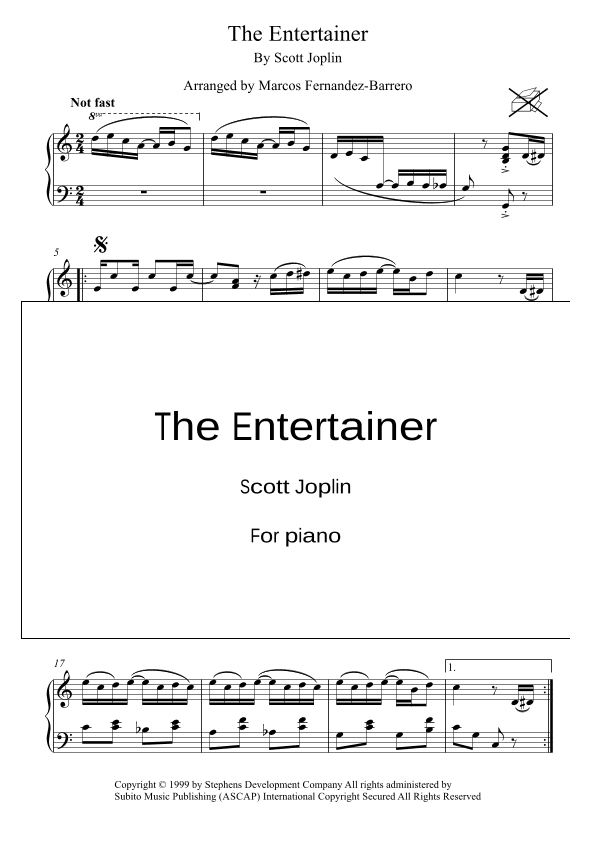 The Entertainer (arr. Marcos Fernandez-Barrero)