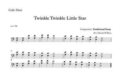 Twinkle Twinkle Little Star (arr. Daniel Rosa)