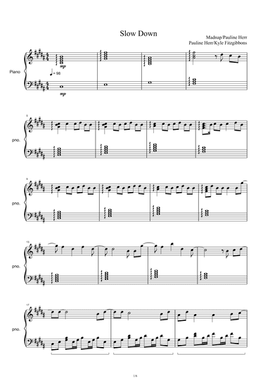 Slow Down (arr. Pauline Herr)