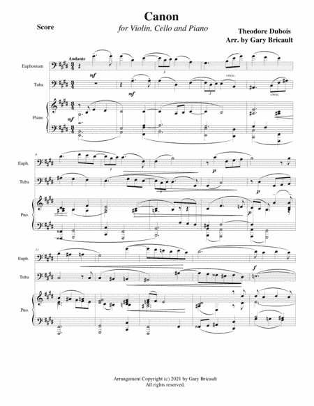 Canon (arr. Gary Bricault)