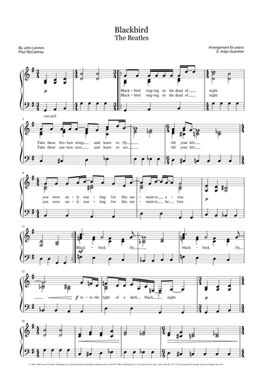 Blackbird (arr. Antje Günther)