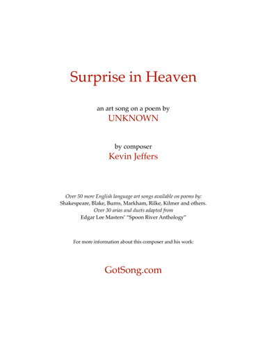 Surprise in Heaven
