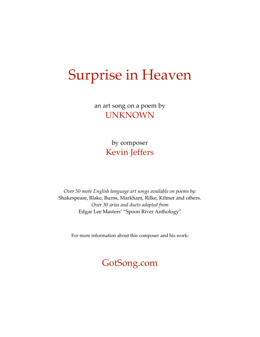 Surprise in Heaven