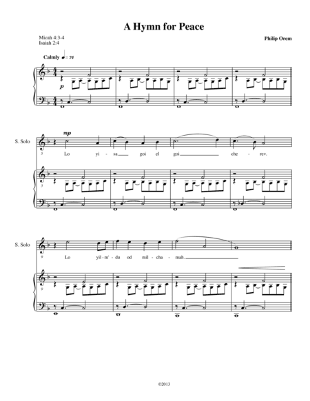 A Hymn for Peace