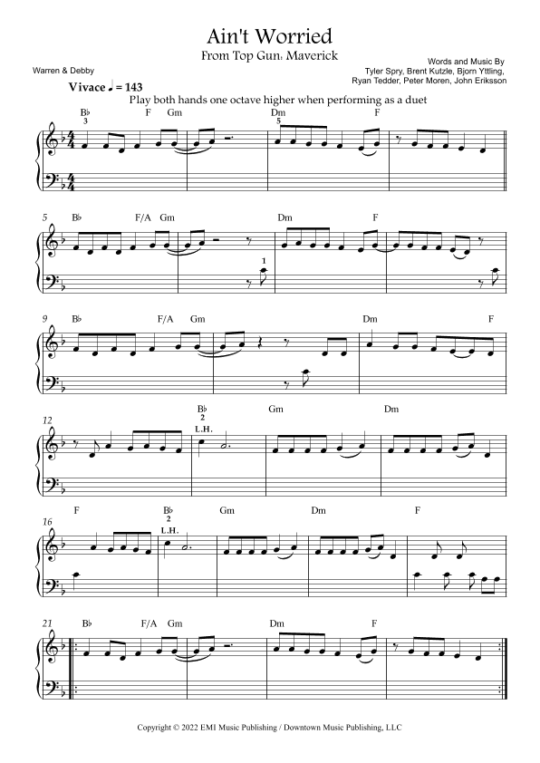 I Ain't Worried (arr. Warren & Debby)