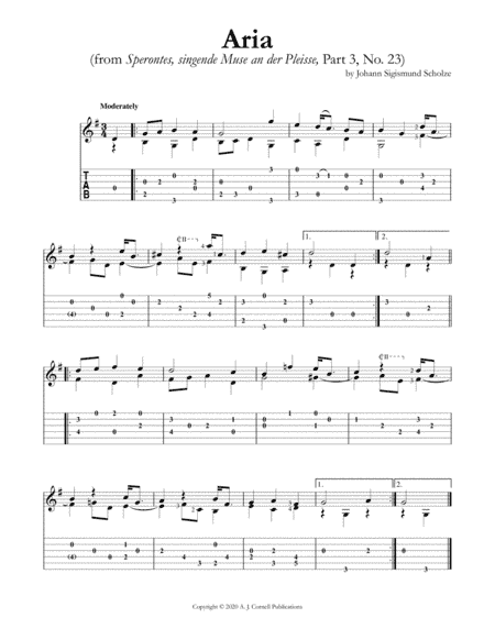 Aria (from Sperontes, singende Muse an der Pleisse, Part 3, No. 23) (arr. Mark Phillips)