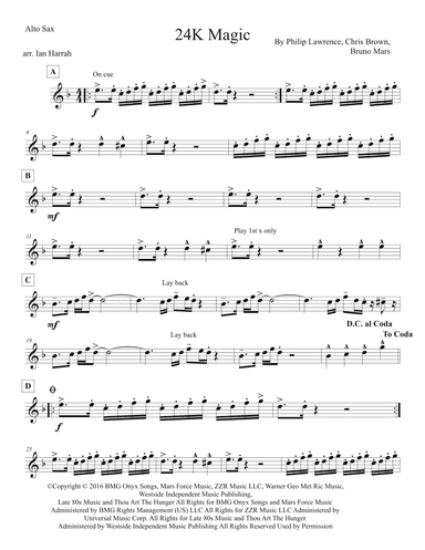 24k Magic (arr. Ian Harrah)
