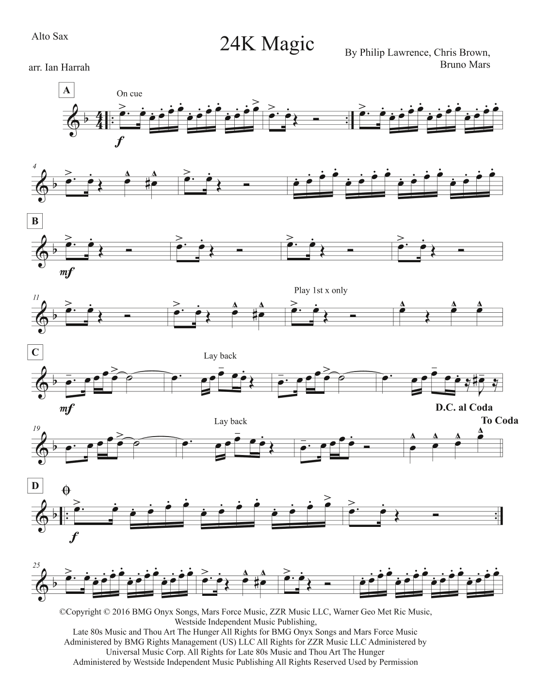 24k Magic (arr. Ian Harrah)