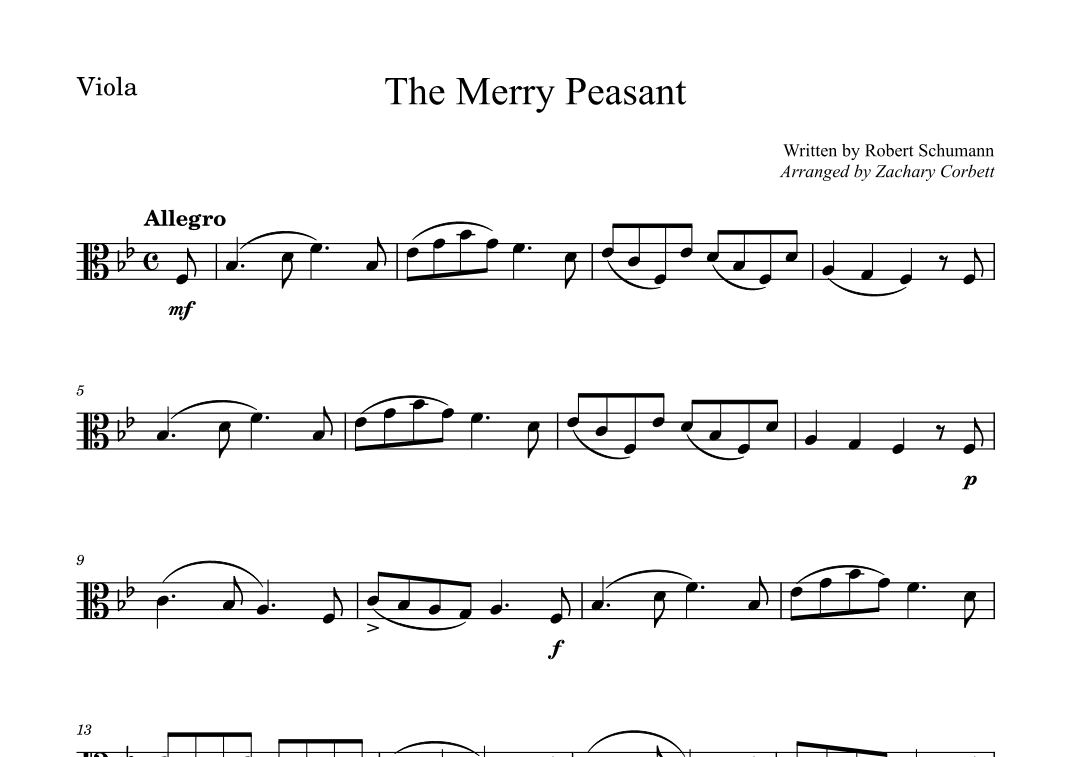 The Merry Peasant (arr. Zachary Corbett)