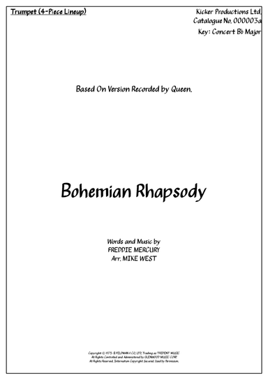 Bohemian Rhapsody (arr. Arr. Mike West)