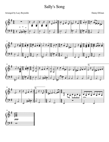 Sally's Song (arr. Lacy Reynolds)