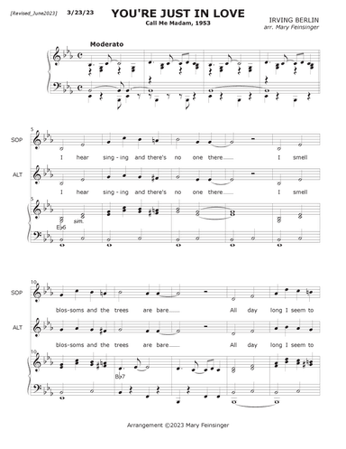 You're Just in Love [with I Hear Music] (arr. Mary Feinsinger)