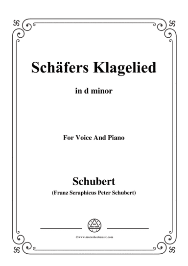 Schubert-Schäfers Klagelied,in d minor,Op.3,No.1,for Voice and Piano (arr. MSM)