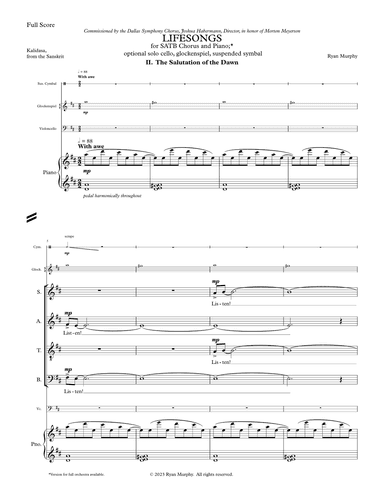 The Salutation of the Dawn, from Lifesongs