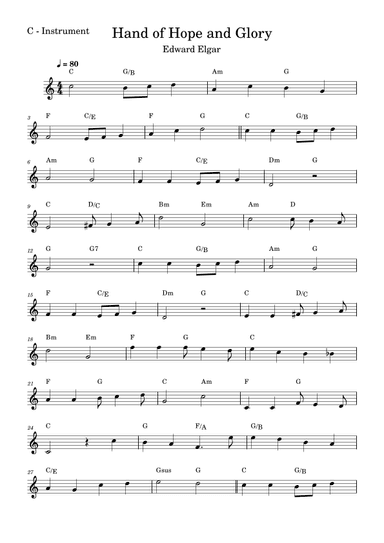 Hand of Hope and Glory (arr. Fabio Eduardo de Oliveira)